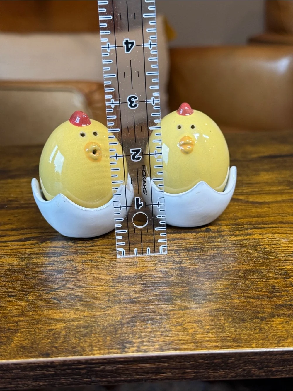 Vintage yellow baby chick salt and pepper shakers